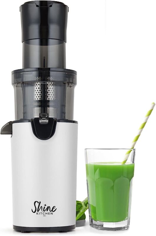 Photo 1 of Shine SJX-1 Easy Cold Press Juicer with XL Feed Chute and Compact Body, White