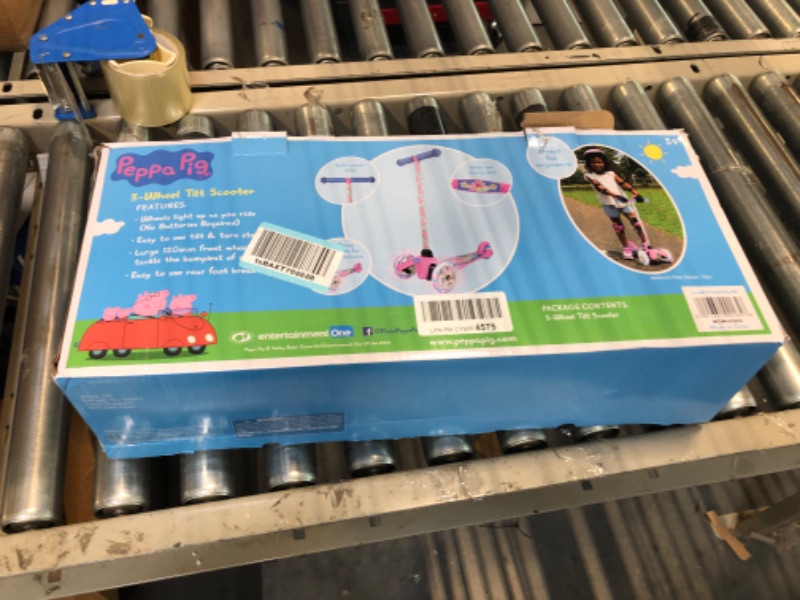 Photo 2 of Self Balancing Kick Scooter - Extra Wide Deck, 3 Wheel Platform, Foot Activated Brake, 75 Lbs Limit, Kids & Toddlers, Girls Or Boys, Ages 3 and Up Peppa Pig