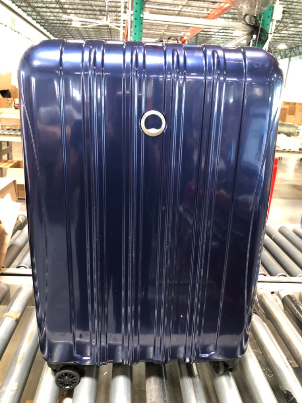 Photo 4 of DELSEY Paris Helium Aero Hardside Expandable Luggage with Spinner Wheels, Blue Cobalt, Checked-Medium 25 Inch Checked-Medium 25 Inch Blue Cobalt