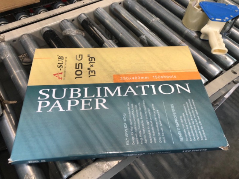 Photo 2 of A-SUB Sublimation Paper- 150 Sheets Heat Transfer Paper 13x19 inch Compatible with Inkjet Sublimation Printer 105g 13"x19"