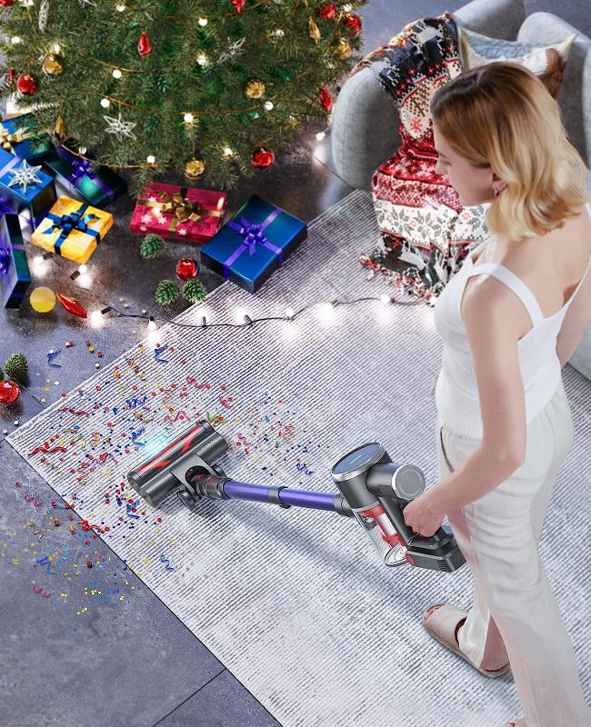 Photo 1 of Laresar Cordless Vacuum Cleaner, 33Kpa/400W Stick Vacuum Cleaner, Handheld Vacuum, Stepless Speed Regulation & LED Screen, Headlights, Up to 55Mins, Suitable for Carpet, Pet Hair, Hardwood Floor