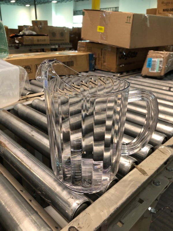 Photo 1 of Carlisle FoodService Products Plastic Pitcher, 48 Ounces, Clear (Pack of 6)