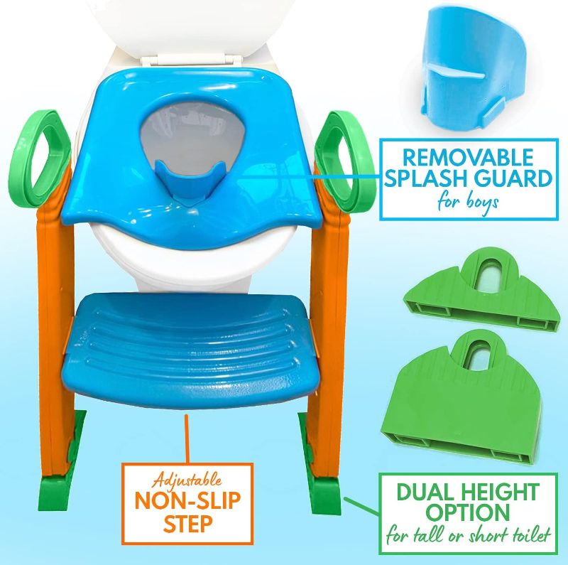 Photo 1 of 
Potty Training Seat Toilet with Ladder - Potty Step Stool for Kids Toddlers w/ Handles. Sturdy, Safe & Adjustable Height. Non-Slip Steps & Anti Slip..