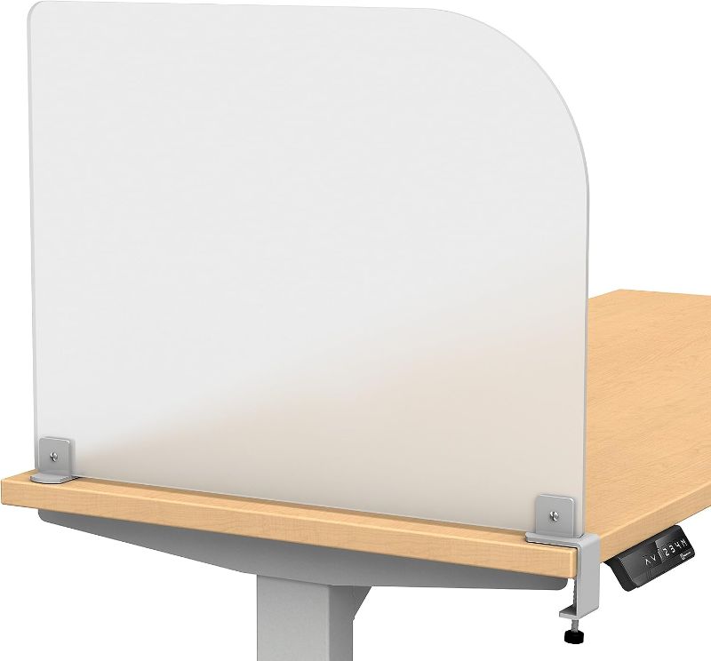 Photo 1 of VaRoom - Desk Divider and Desk Dividers for Students. Desk Privacy Panel and Privacy Shields for Student Desks. Privacy Divider. Frosted Acrylic Clamp-on Desk Partition - 23” W x 18”H Divider
