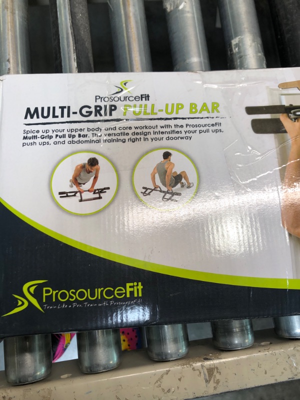 Photo 2 of ***MISSING PIECES*** ProsourceFit Multi-Grip Lite Pull Up/Chin Up Bar, Heavy Duty Doorway Upper Body Workout Bar for Home Gyms 24”-32” (ps-1240-cu-basic), Black Multi Grip