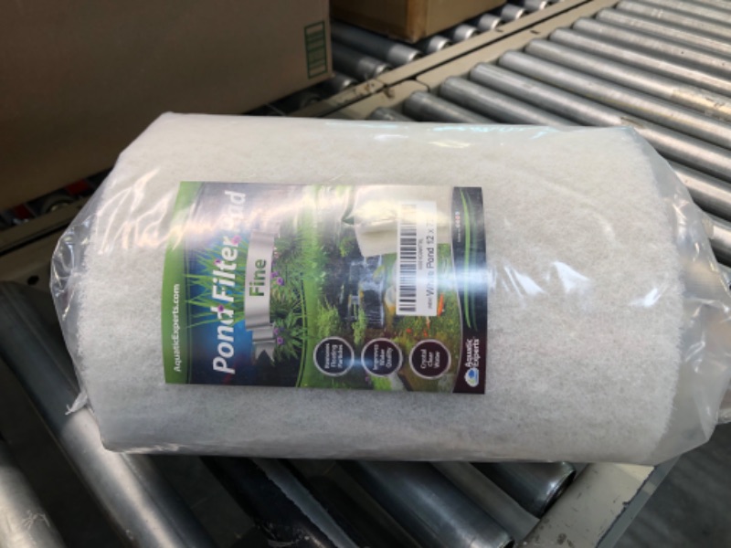 Photo 1 of Aquatic Experts Classic Koi Pond Filter Pad FINE - White Bulk Roll Pond Filter Media, Ultra-Durable Pond Filters for Outdoor Ponds, Reusable Fish Pond Filter Material, USA (3/4" - 1" x 12" x 72")
