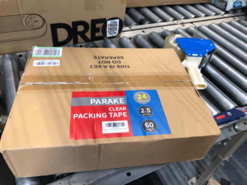 Photo 1 of 12 Pack Heavy Duty Packaging Tape, Clear Packing Tape Designed for Moving Boxes, Shipping, Office, Commercial Grade 2.7mil Thick, 60 Yard Length, 720 Total Yards