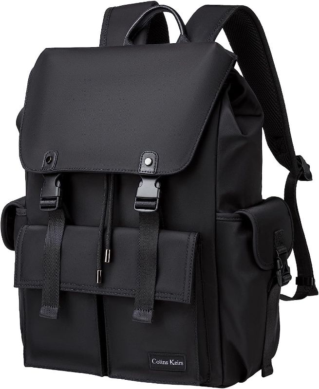 Photo 1 of 
Colins Keirs 17 Inch Laptop Backpack. Light Slim Drawstring Waterproof Tech Backpack with Laptop Compartment, Black 30L.