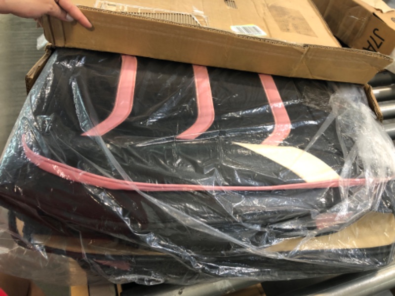 Photo 1 of Full Set All Seasons Car Seat Cover for Jeep Wrangler JK Sahara Sport 2004-2019 Leather Waterproof Protection Covers Non-Slip Seat Cushions Compatible with Airbag Black Pink Black Pink 5 Seat Cover Standard