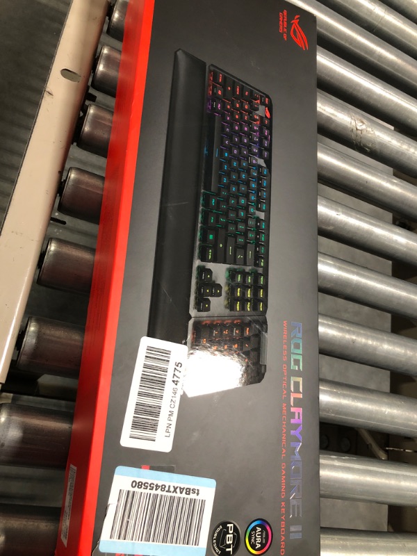 Photo 2 of ASUS ROG Claymore II Wireless Modular Gaming Mechanical Keyboard (ROG RX Blue Switches, detachable numpad & wrist rest for TKL 80%/100%, Aura Sync, media controls, fast charge, USB 2.0 Passthrough) ROG Claymore II (RX Blue Switches) Keyboard