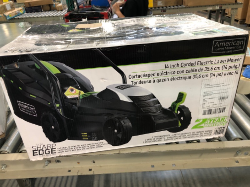 Photo 1 of American Lawn Mower Company 50514 14-Inch 11-Amp Corded Electric Lawn Mower, Black