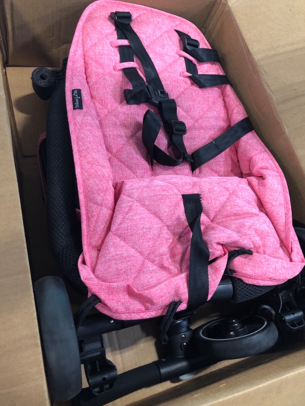 Photo 1 of Dream On Me Lightweight and Compact Coast Rider Stroller with One Hand Easy Fold, Adjustable Handles and Soft Ride Wheels, Pink