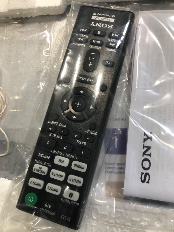 Photo 1 of Sony STRDH190 2-ch Home Stereo Receiver with Phono Inputs & Bluetooth Black