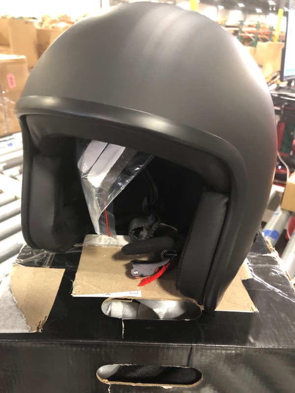 Photo 1 of Westt Open Face Helmet - Scooter Retro Vintage for Men Women - Motorcycle Helmet 3/4 for Moped ATV Cruiser Cafe DOT Certified Street Bike Vintage Jet Black M (21.65-22.05 in) M (22.44-22.83 in) Matt black