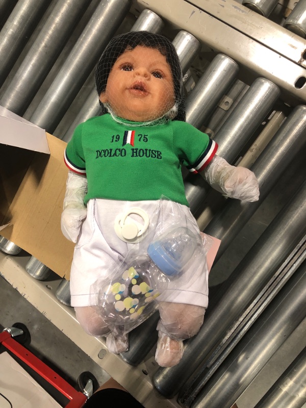 Photo 1 of GOAROY Realistic Reborn Baby Dolls Black Boy - 22 Inch African American Newborn Boy Doll, Lifelike Weighted Soft Body, Gift Box for 3+ Years Old Kids