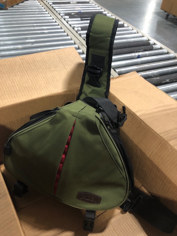 Photo 1 of CADeN Camera Bag Sling Backpack Camera Case Waterproof with Rain Cover Tripod Holder, Compatible for DSLR/SLR Mirrorless Cameras (Canon Nikon Sony Pentax) and Accessories Green 1.0 Green Small