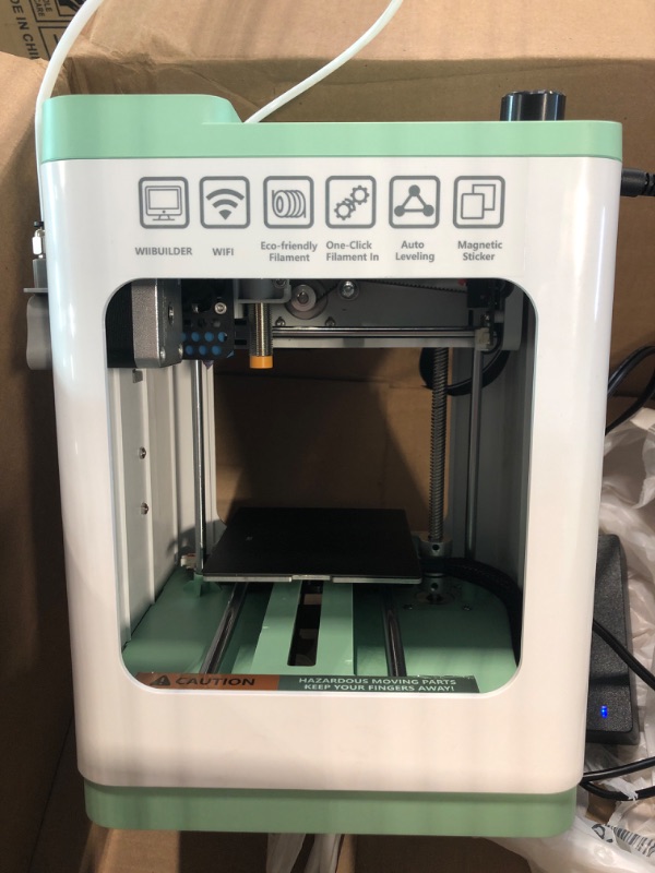 Photo 2 of Entina Tina2S 3D Printers with Wi-Fi Cloud Printing, Fully Assembled and Auto Leveling Mini 3D Printer for Beginners, High Precision Printer with Smart Control and Heated Spring Steel Build Plate Wi-Fi/MicroSD Card/USB