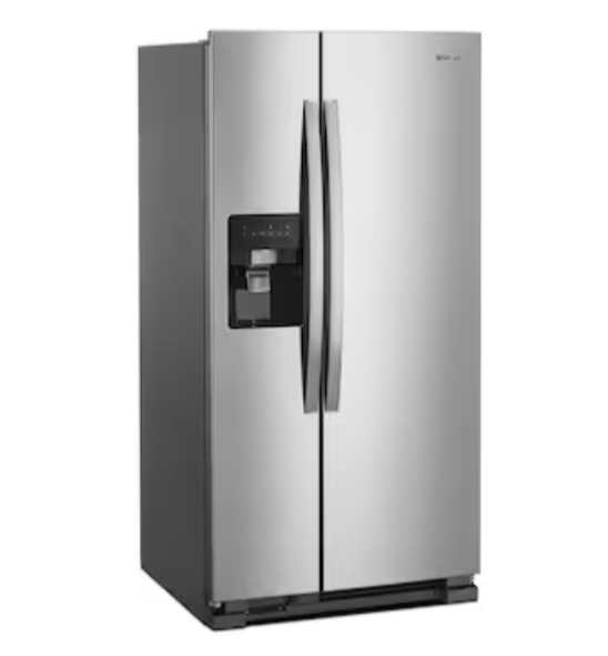 Photo 1 of Whirlpool 36 Inch Wide 24.6 Cu. Ft Capacity Side by Side Refrigerator with LED Interior Lighting
