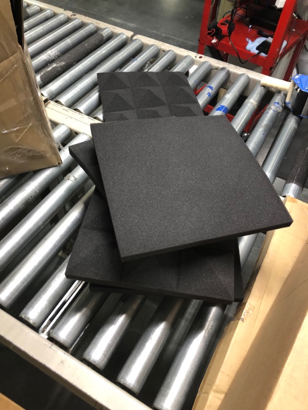 Photo 3 of  36 Acoustic Soundproof Foam, Increase Sound Clarity Soundproof Foam Flame Retardant for Indoor Sound Absorption Processing for Indoor Sound Insulation(Encrypted flame retardant black)
