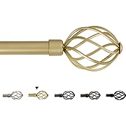 Photo 1 of 
H.VERSAILTEX Window Curtain Rods for Windows 66 to 120 Inches Adjustable Decorative 3/4 Inch Diameter Single Window Curtain Rod Set with Twisted Cage Finials, GoldH.VERSAILTEX Window Curtain Rods for Windows 66 to 120 Inches Adjustable Decorati…
missing 