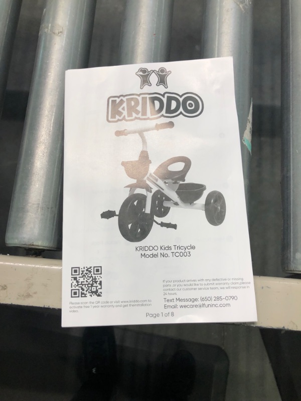 Photo 5 of KRIDDO Kids Tricycles Age 24 Month to 4 Years, Toddler Kids Trike for 2.5 to 5 Year Old, Gift Toddler Tricycles for 2-4 Year Olds, Trikes for Toddlers, Pink