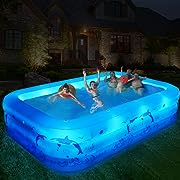 Photo 1 of 
LanPool Inflatable Pool with Lights,Family Inflatable Swimming Pool for Kids,Adults,Blow up Pools Solar Powered,Large Kiddle Pool, 105"x65"x25''Oversized Thickened Inflatable Pool for Backyard OutdoorLanPool Inflatable Pool with Lights,Family Inflatable 