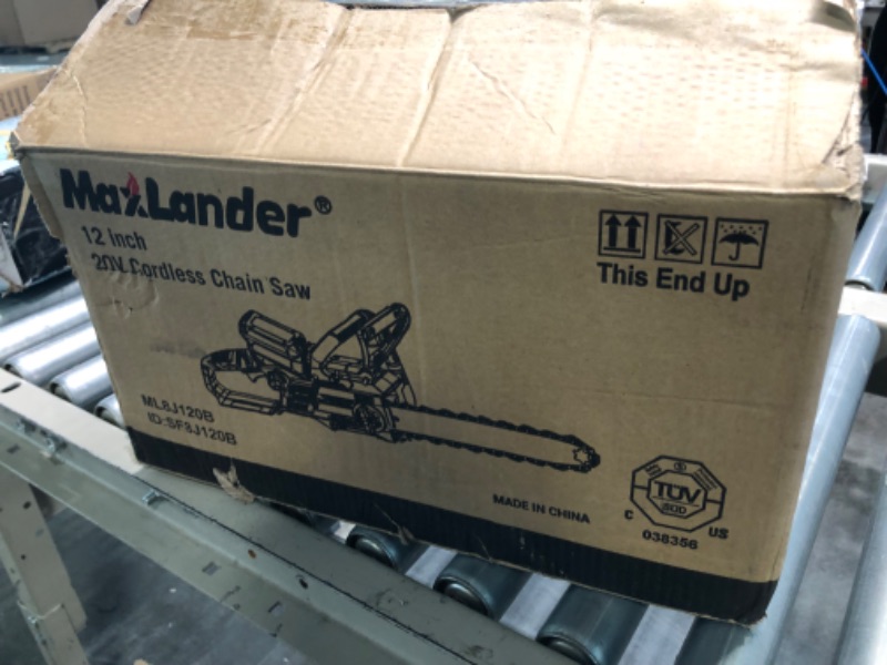 Photo 4 of 12-Inch Cordless Battery Operated Chainsaw with 1x4.0Ah Battery&Charger, MAXLANDER 20V Electric Chainsaw with Auto-Tension & Auto-Lubrication, Lightweight Handheld Chainsaw for Wood Cutting & Trimming