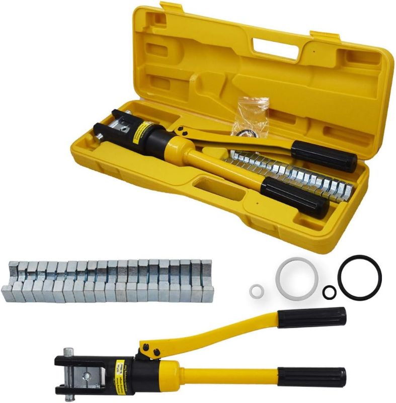 Photo 1 of 16 Ton Hydraulic Wire Battery Cable Lug Terminal Crimper Crimping Tool with 11 Dies