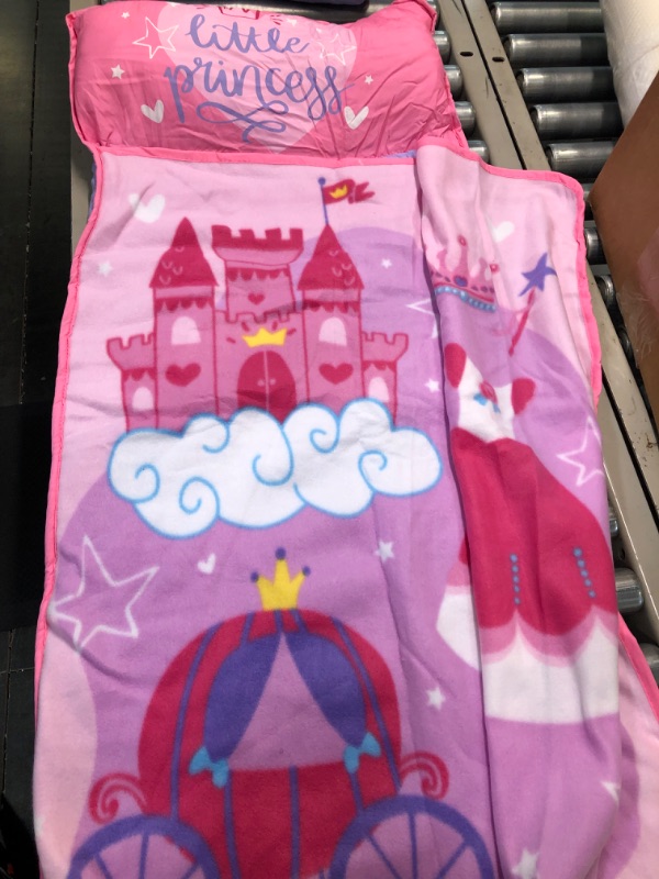 Photo 3 of Funhouse Little Princess Kids Nap Mat Set – Includes Pillow and Fleece Blanket – Great for Girls Napping during Daycare or Preschool - Fits Toddlers, Pink
