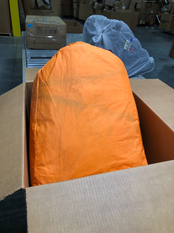 Photo 1 of AUQDD 6-Layers PEVA New Material Sedan Full Padded Car Cover Waterproof All Weather Weatherproof UV Sun Protection Snow Dust Storm Resistant Outdoor Exterior Custom Form-Fit Straps 188"-198" Orange