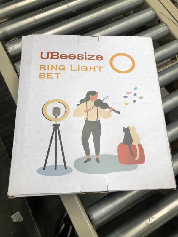 Photo 1 of UBeesize 10''Selfie Ring Light with 62''Tripod Stand, Led Ring Light with Phone Holder and Remote for Video Recording/Zoom Meeting (YouTube/Tiktok/Twitch), Compatible with Phones, Cameras & Webcams

