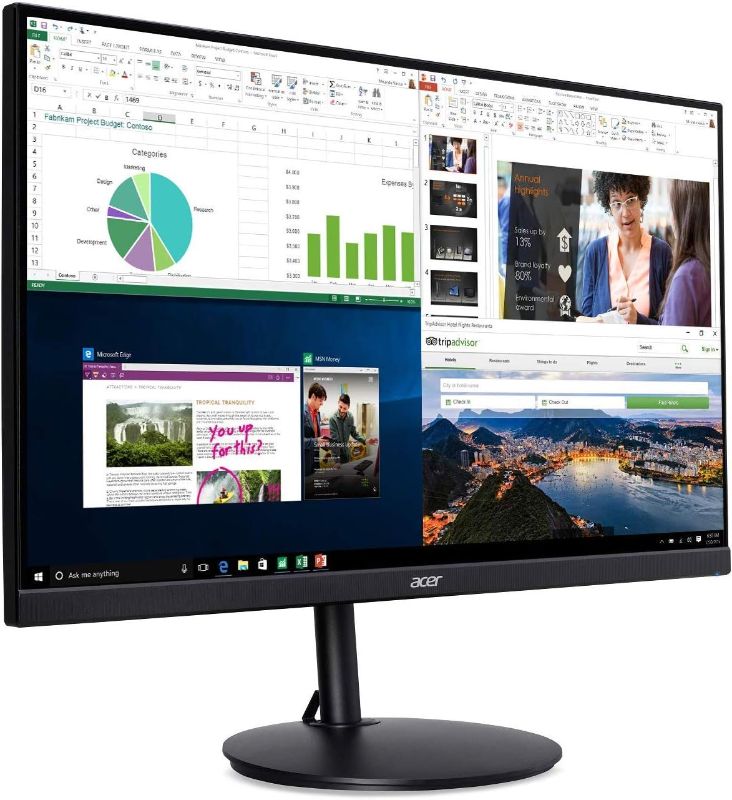 Photo 1 of Acer CB272 bmiprx 27" Full HD (1920 x 1080) IPS Zero Frame Professional Home Office Monitor with AMD Radeon Free Sync, Height Adjustable Stand with Tilt & Pivot | Display, HDMI & VGA ports, Speakers
