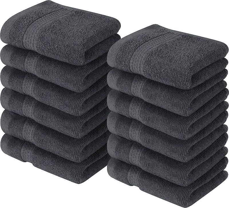 Photo 1 of Utopia Towels [11 Pack] Premium Wash Cloths Set (12 x 12 Inches) 100% Cotton Ring Spun, Highly Absorbent and Soft Feel Essential Washcloths for Bathroom, Spa, Gym, and Face Towel (Grey)
