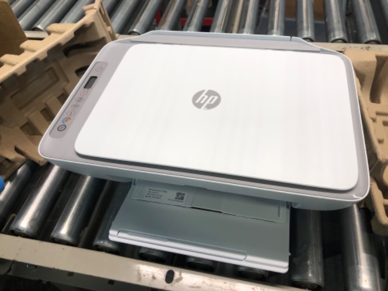 Photo 1 of HP DeskJet 2755e Wireless Color All-in-One Printer with bonus 6 months Instant Ink (26K67A), white