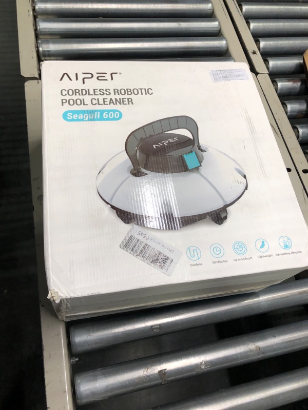 Photo 2 of AIPER Cordless Robotic Pool Cleaner, Pool Vacuum with Dual-Drive Motors, Self-Parking Technology, Lightweight, Perfect for Above-Ground/In-Ground Flat Pools up to 40 Feet (Lasts 90 Mins)
