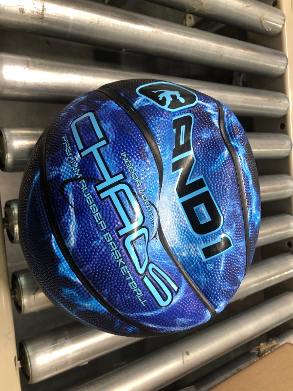 Photo 3 of And1 Chaos Rubber Basketball (Deflated w/ Pump included): Official Regulation Size 7 (29.5) Streetball, Made for Indoor/Outdoor Basketball Games, Size