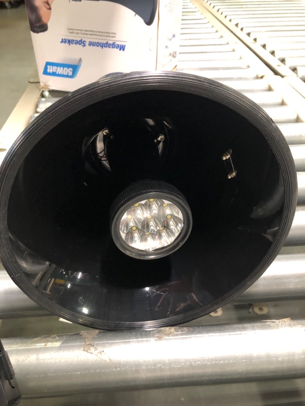 Photo 1 of Pyle Megaphone Speaker with Rechargeable Battery, LED Lights, Siren Alarm Mode