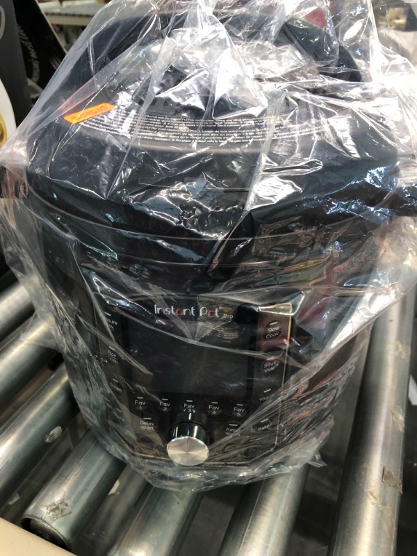 Photo 1 of Instant Pot Pro 10-in-1 Pressure Cooker, Slow Cooker, Rice/Grain Cooker, Steamer, Sauté, Sous Vide, Yogurt Maker, Sterilizer, and Warmer, Includes Free App with over 1900 Recipes, Black, 8 Quart