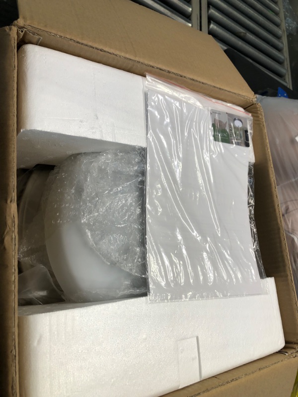 Photo 1 of Akicon Ultra Quiet 110 CFM Round Exhaust Bathroom Fan with Light and Nightlight Brushed Nickel (3x9W GU24 Base LED Bulbs and 1pcs E12 Nightlight Included)