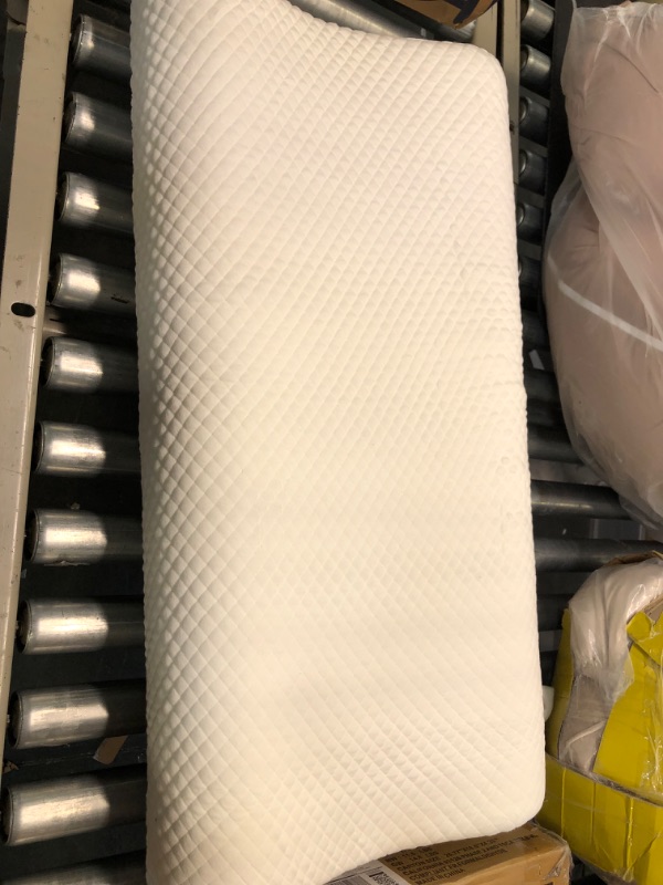 Photo 1 of AM AEROMAX 32" King Size Contour Memory Foam Pillow, Cervical Pillow for Neck Pain Relief, Neck Orthopedic Sleeping Pillows for Side, Back and Stomach Sleepers King - 32Lx16Wx(5"-5.5")H White
