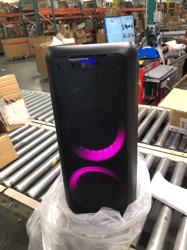 Photo 1 of Xtrasaver Norcent Dual 6.5" Party Portable Bluetooth Speaker with Sound Activated Lights Battery Powered Rechargeable 3600 mAH 5 Hours Play Time NSP-26 (6.5 Inch)
