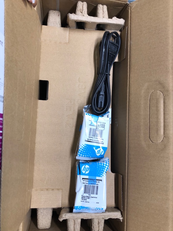 Photo 1 of HP DeskJet 3755 Compact All-in-One Wireless Printer - Stone Accent (J9V91A) and Ink-Cartridges - 4 Colors Stone Printer + Standard Ink