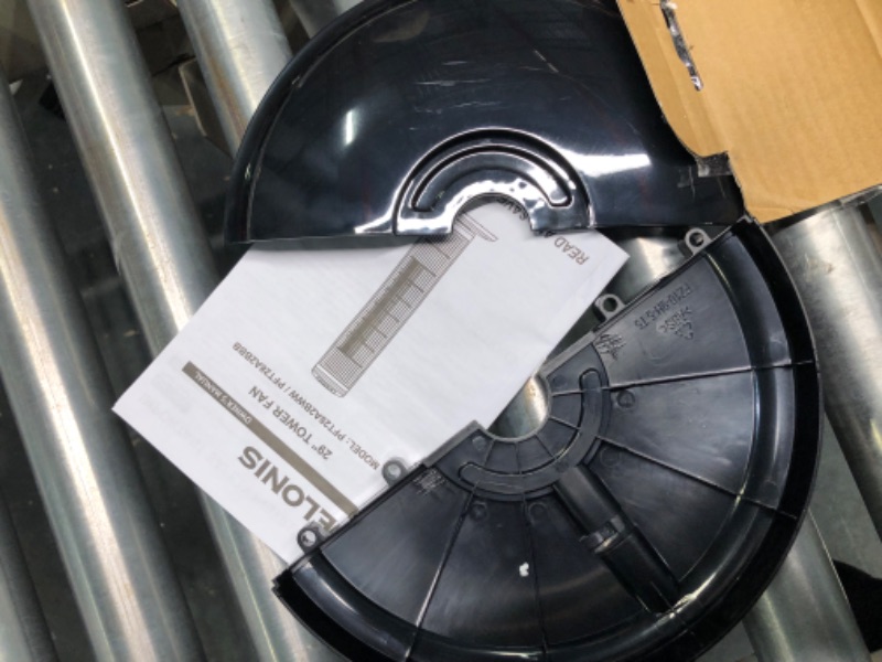 Photo 1 of PELONIS 30 Inch Oscillating Tower Fan with 3 Speed Settings and Auto-off Timer, Standing Fan PFT28A2BBB, Black Black 30-inch