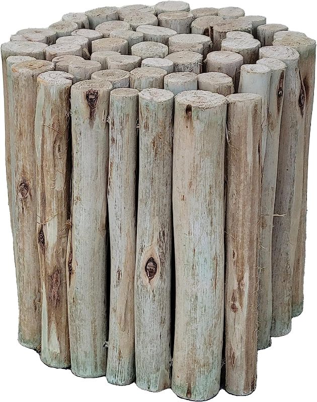 Photo 1 of Backyard X-Scapes Natural Eucalyptus Wood Solid Log for Garden Border Edging Landscaping Borders Lawn 72 in L x 12 in H x 1.25 in D