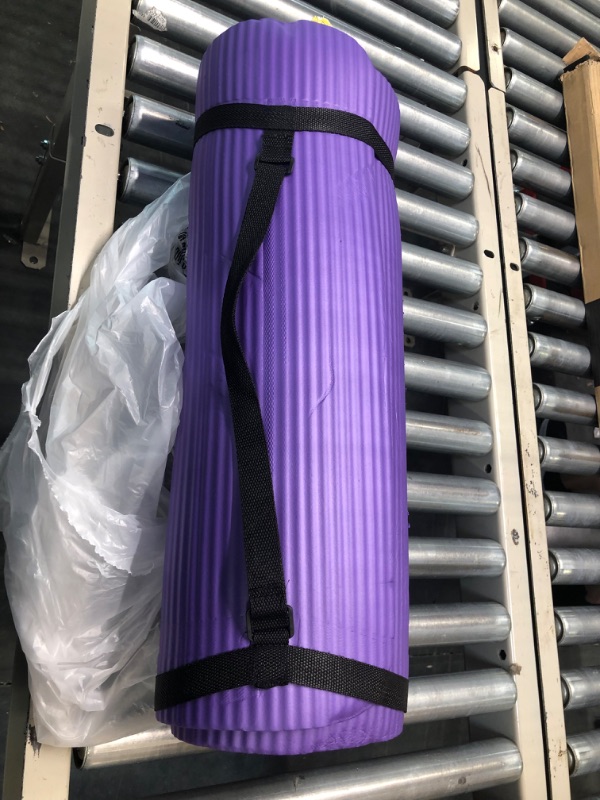 Photo 2 of BalanceFrom All Purpose 1/2-Inch Extra Thick High Density Anti-Tear Exercise Yoga Mat with Carrying Strap with Optional Yoga Blocks