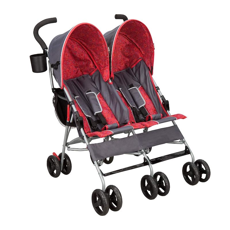 Photo 1 of Delta Children LX Side by Side Stroller - with Recline, Storage & Compact Fold, Grey
