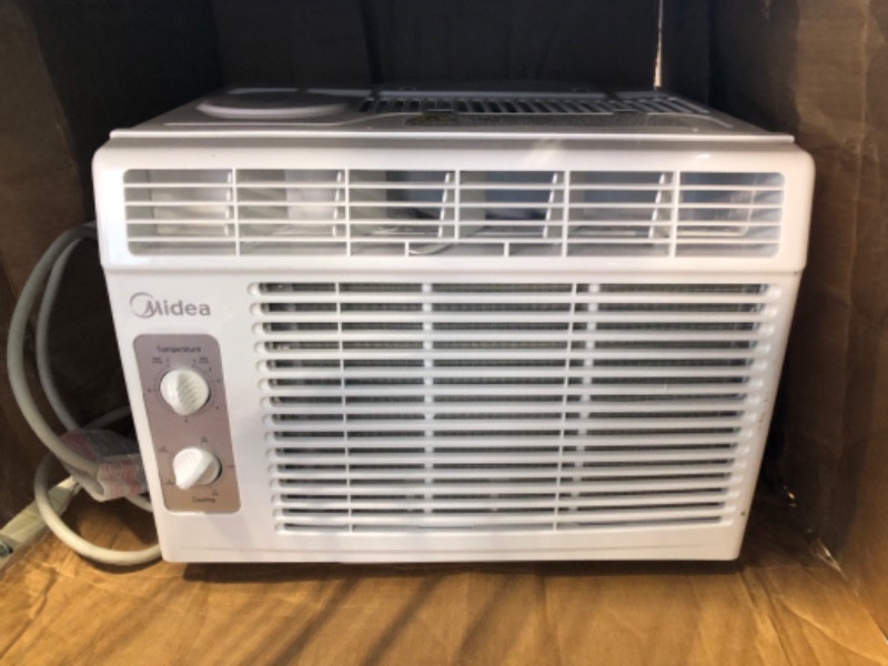 Photo 3 of Midea 5,000 BTU EasyCool Window Air Conditioner and Fan - Cool up to 150 Sq. Ft. with Easy to Use Mechanical Control and Reusable Filter White 5000 BTU