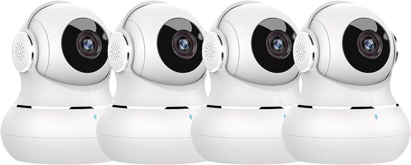 Photo 1 of litokam Indoor Security Cameras 4pcs, 1080P Pet Camera with Night Version, 360° Smart Cameras with Motion Detection, 2-Way Audio, WiFi Home Camera Compatible with Alexa
