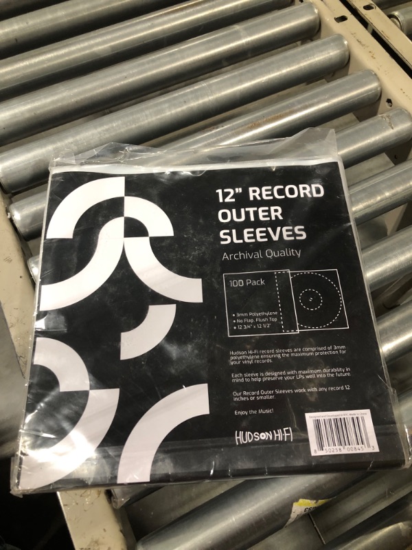 Photo 1 of Hudson Hi-Fi Vinyl Record Outer Sleeves Covers - Premium Clear Vinyl Record Sleeve 100-Pack - Protect Your LP Albums from Scratches, Dirt & Dust - 3mm Thick No-Acid Exterior Disc Cover 100 Outer