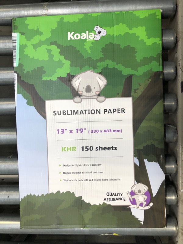 Photo 2 of Koala Sublimation Paper 150 sheets 13x19 inches for Heat Transfer DIY Gift Compatible with Inkjet Sublimation Printer 105gsm